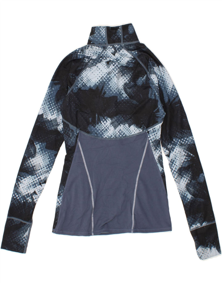 ATHLETA Womens Pullover Tracksuit Top UK 2 2XS Navy Blue Colourblock Vintage Athleta and Second-Hand Athleta from Messina Hembry 