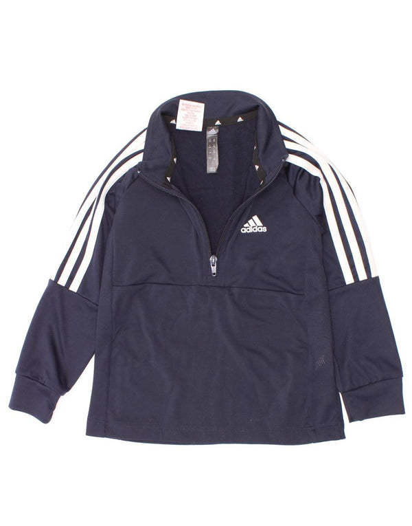Adidas Boys Aeroready φόρμα πουλόβερ με φερμουάρ 5-6 ετών Navy Blue