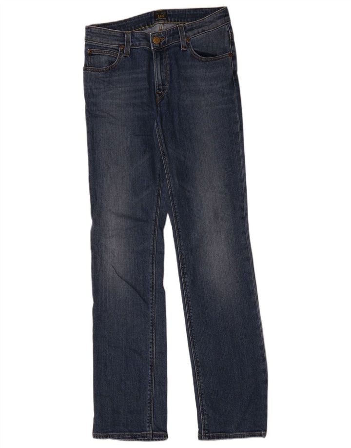 Lee Womens Marion Straight Jeans W26 L31 Blue Cotton