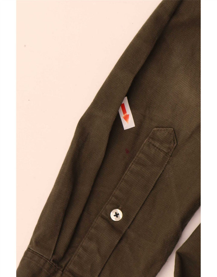 Ανδρικό πουκάμισο Lee Slim Fit Μεσαίο χακί βαμβακερό