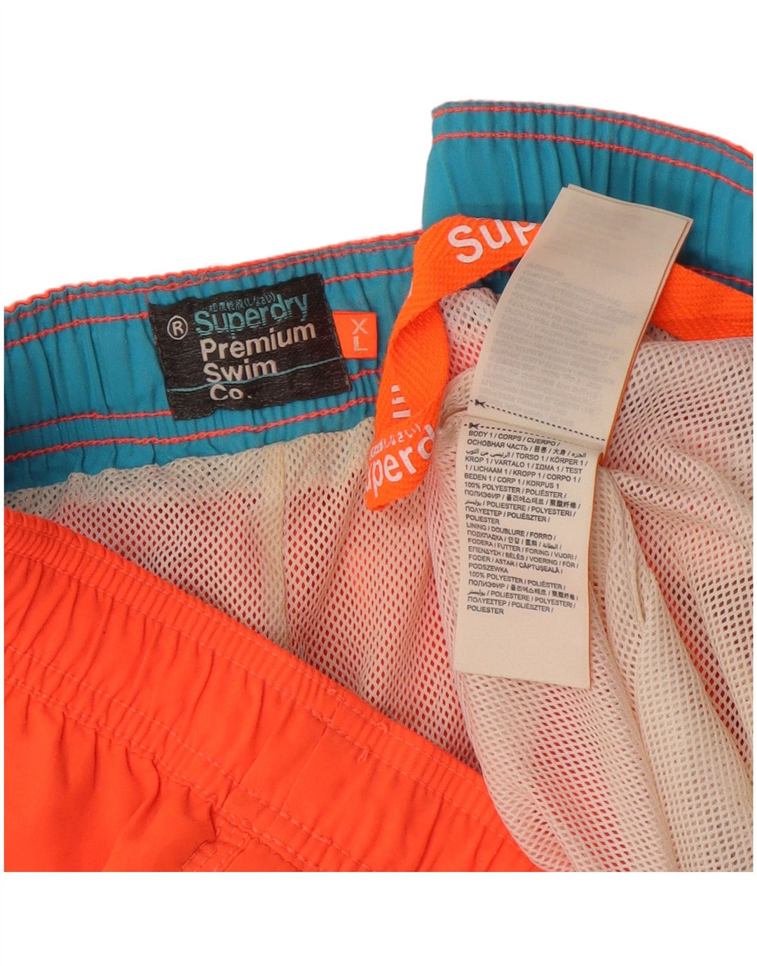 Superdry Ανδρικό γραφικό σορτς κολύμβησης XL πορτοκαλί πολυεστέρας