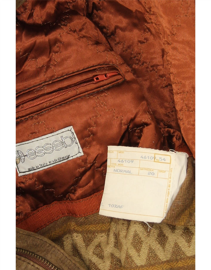 Essebi Ανδρικό Δερμάτινο Μπουφάν IT 54 2XL Καφέ Δερμάτινο