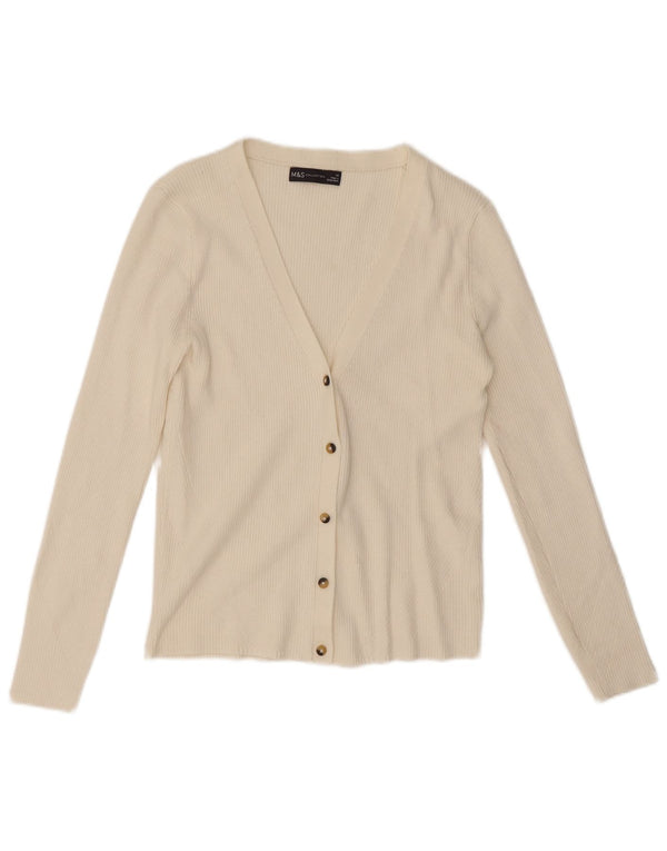 Marks & Spencer Γυναικεία Ζακέτα πουλόβερ UK 14 Medium White