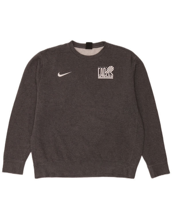 Ανδρικό γραφικό φούτερ Nike Eagles Jumper μεγάλο γκρι βαμβακερό