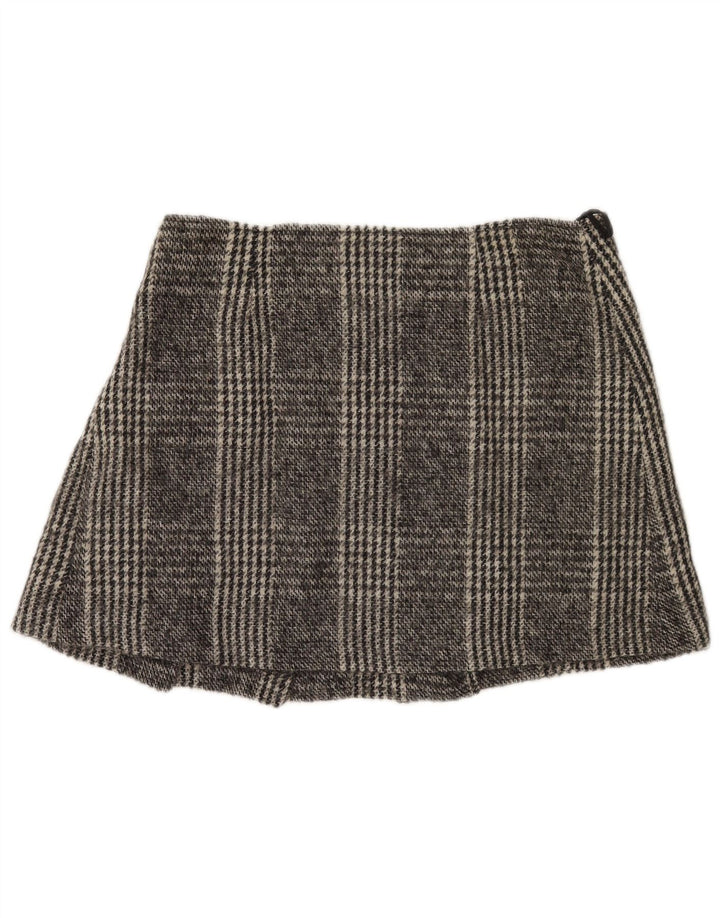 Max & Co. Γυναικεία mini wrap φούστα UK 14 Large W34 Grey Check Wool