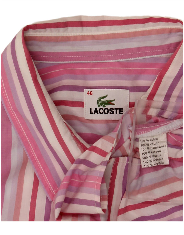 Γυναικείο πουκάμισο Lacoste 3/4 μανίκι, μέγεθος 46 XL, πολύχρωμο βαμβακερό ριγέ