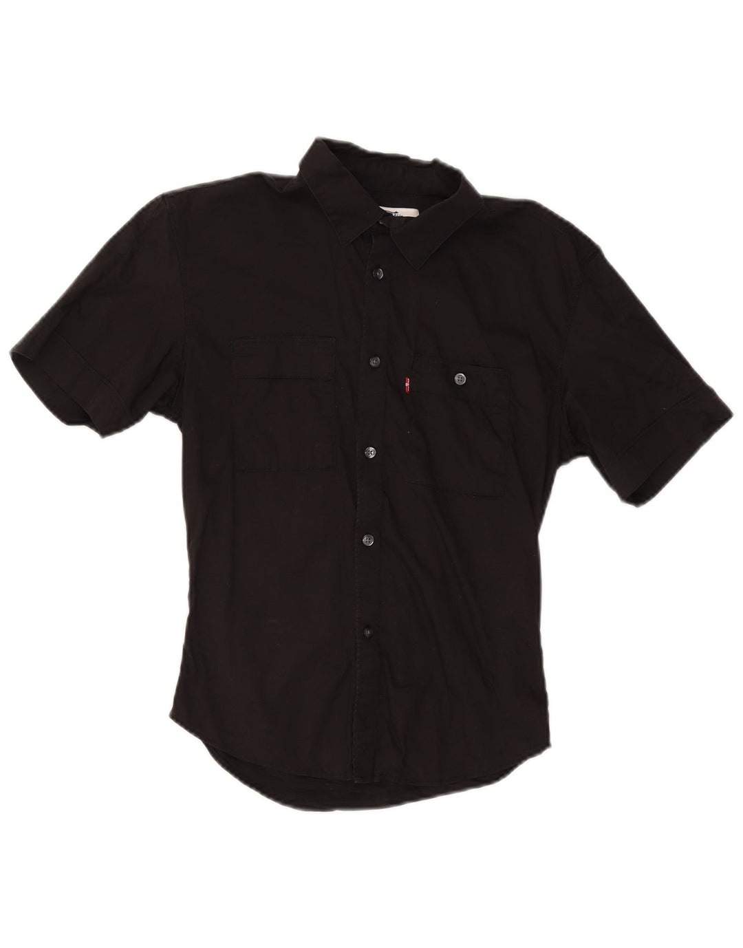 Ανδρικό κοντομάνικο πουκάμισο Levi's Slim Fit Μικρό μαύρο βαμβακερό