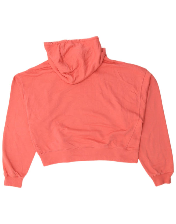 Adidas Γυναικείο Hoodie Jumper UK 12 Medium Pink Βαμβακερό