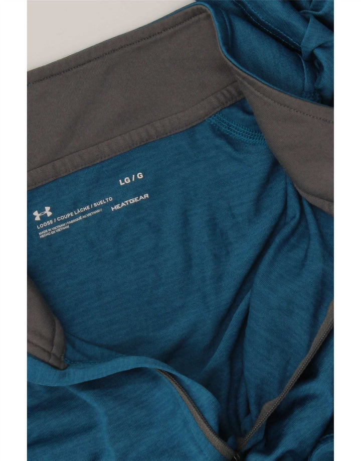 Ανδρική φόρμα πουλόβερ με φερμουάρ Heat Gear Under Armour Top Large Blue