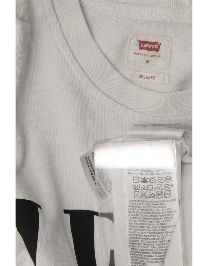 Ανδρικό φούτερ Levi's Relaxed Graphic Jumper Μικρό λευκό βαμβακερό