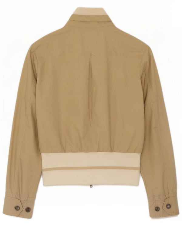 Woolrich Γυναικείο Bomber Jacket UK 10 Small Beige Colourblock Cotton