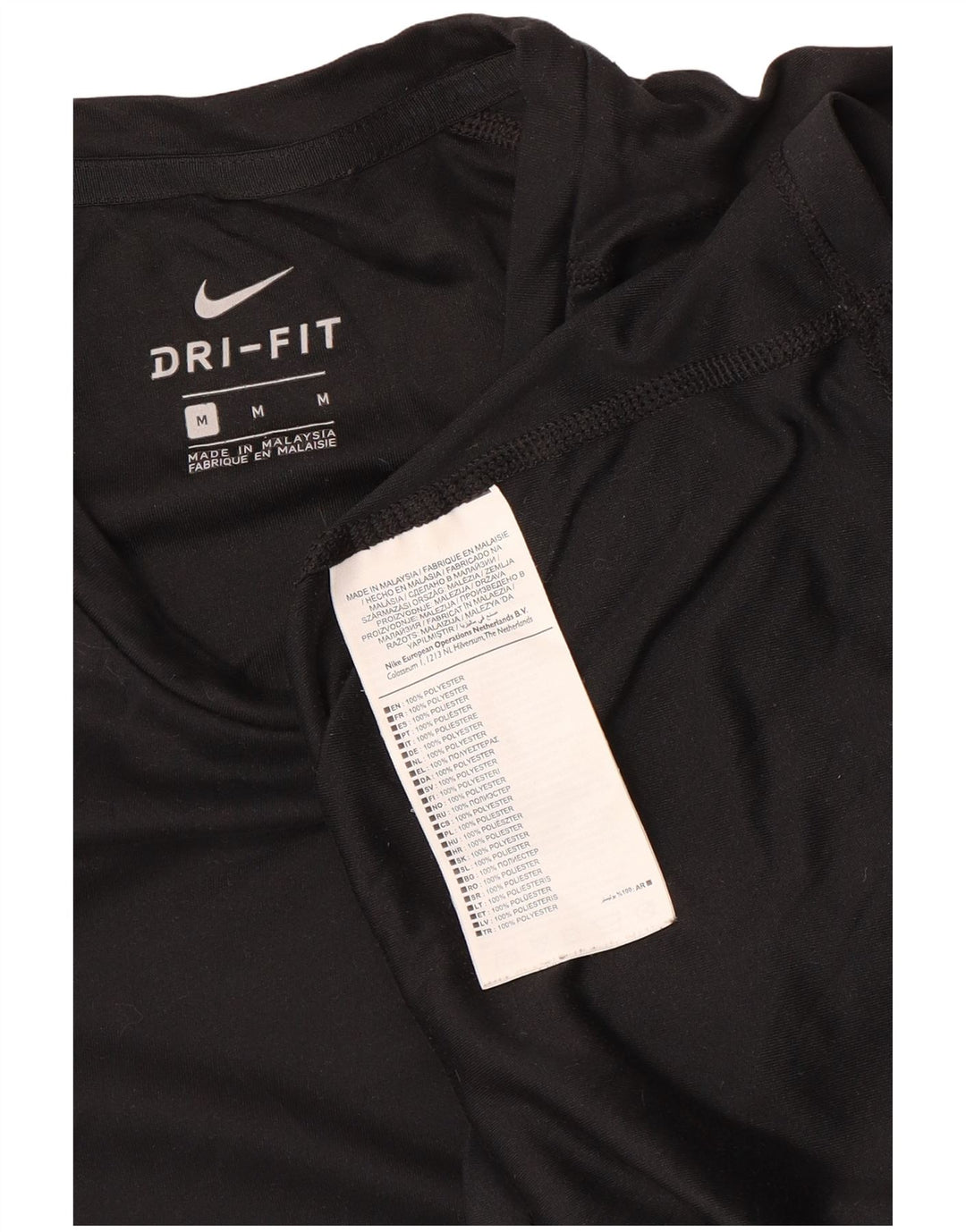 Ανδρικό T-Shirt Nike Dri Fit Top από μεσαίο μαύρο πολυεστέρα