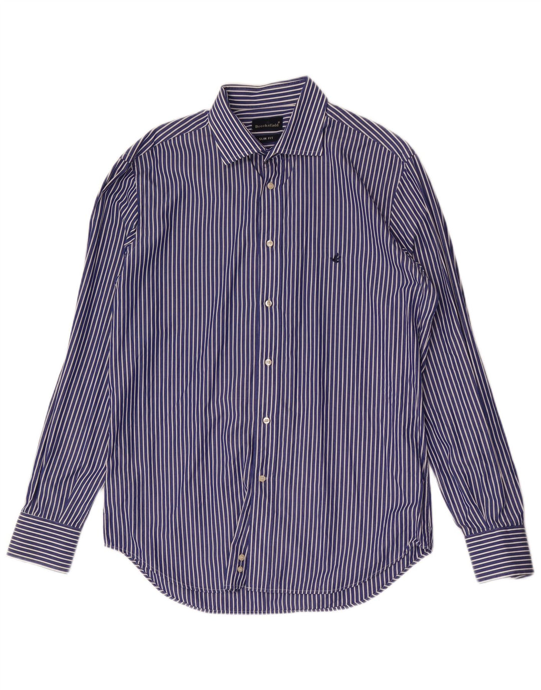 Ανδρικό πουκάμισο Brooksfield Slim Fit Μέγεθος 41 Βαμβακερό μεσαίο μπλε ρίγες