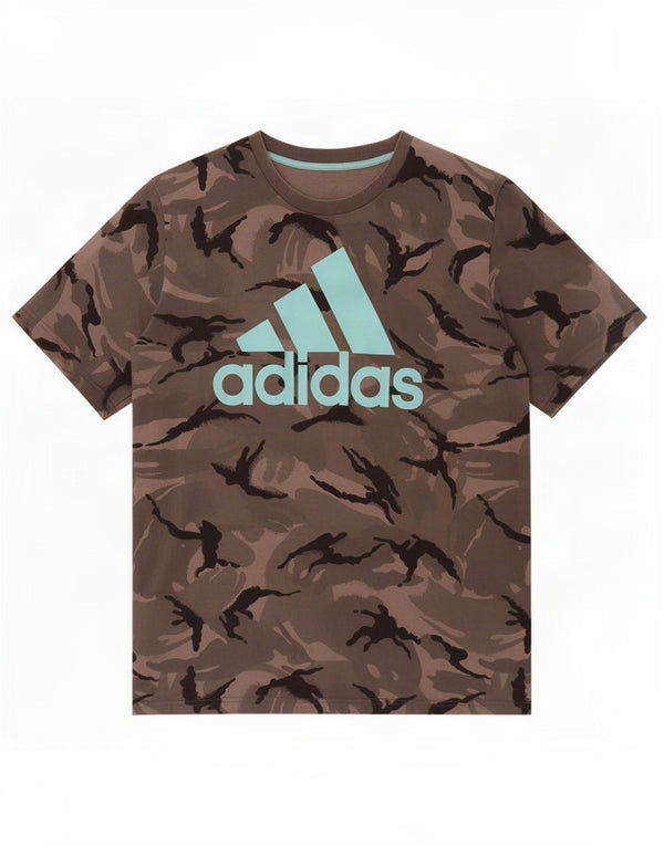 Ανδρικό γραφικό T-Shirt Adidas Top XL Γκρι βαμβακερό καμουφλάζ