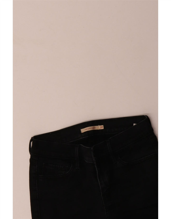 LEVI'S Γυναικείο 710 Super Skinny Jeans W27 L28 Μαύρο βαμβακερό