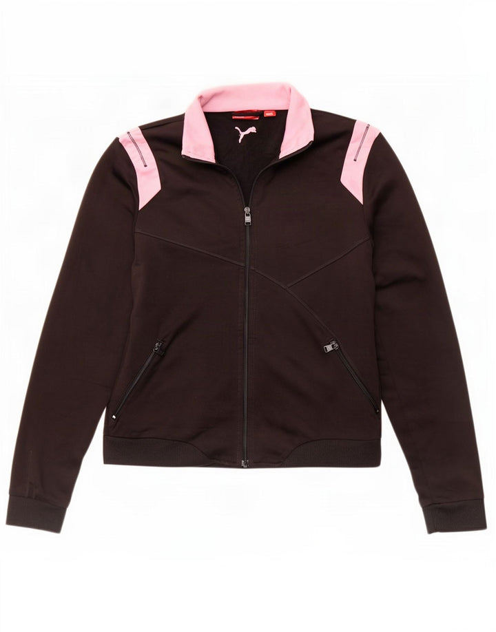 Γυναικεία αθλητική φόρμα Puma Top Jacket UK 10 Small Black Colourblock