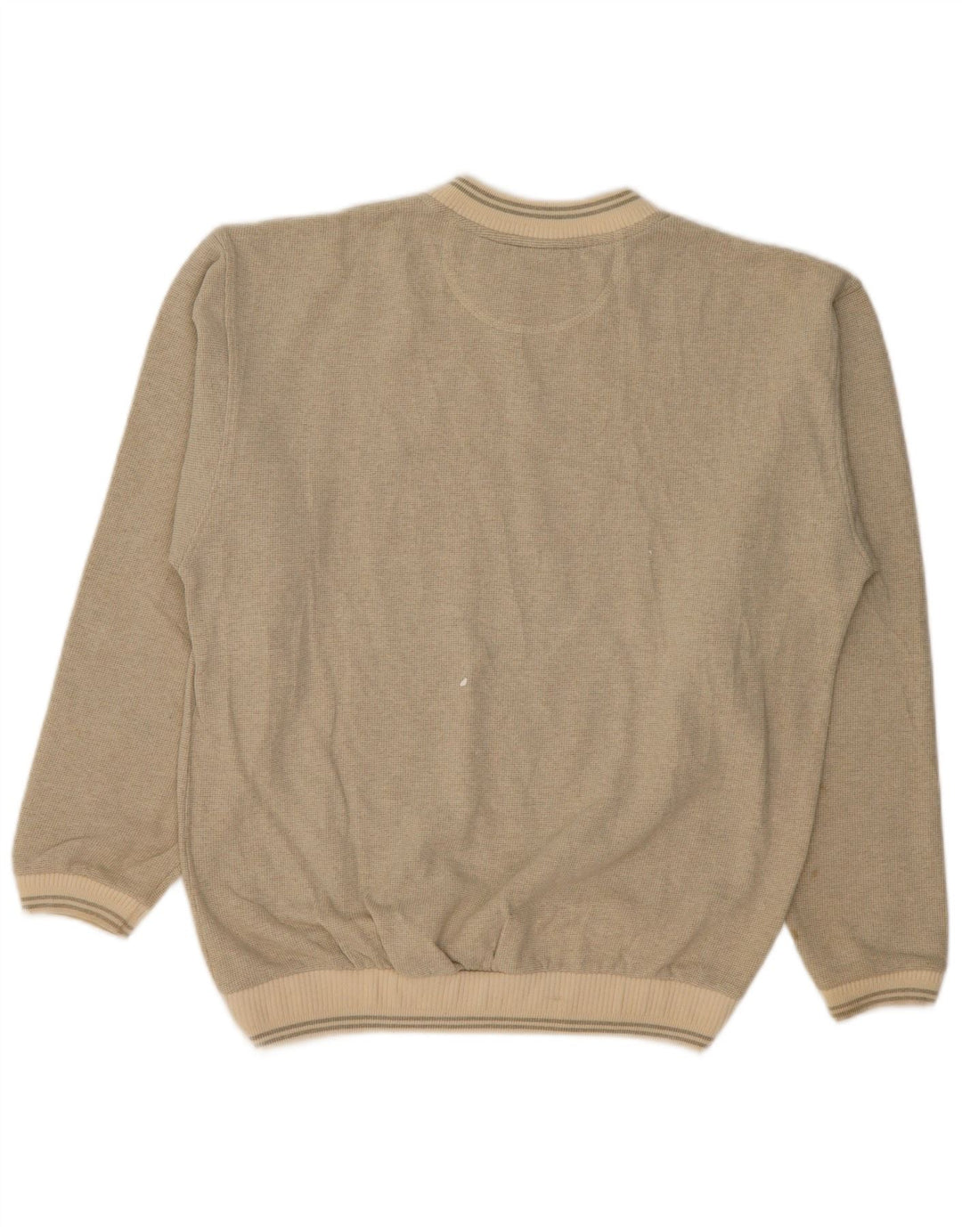 Vintage Ανδρικό Φούτερ Jumper Μεγάλο Μπεζ Βαμβακερό