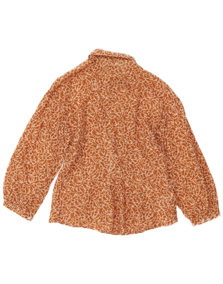 Massimo Dutti Γυναικείο πουκάμισο 3/4 Μπλούζα EU 38 Small Beige Floral