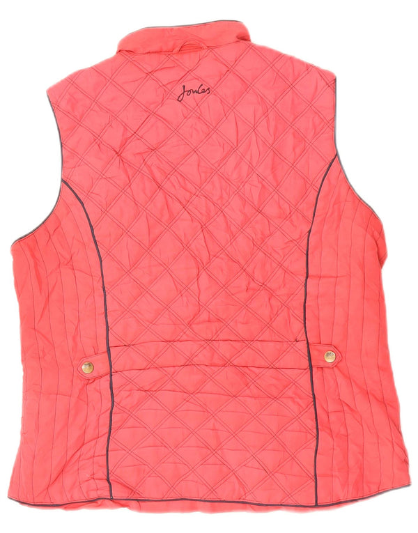 JOULES Γυναικείο Καπιτονέ Gilet UK 16 Μεγάλος Κόκκινος Πολυεστέρας