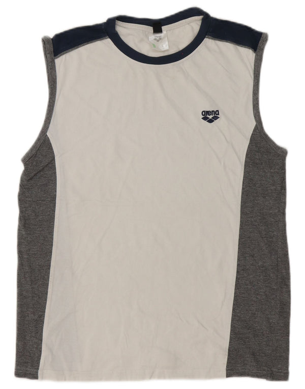 Ανδρικό γιλέκο Arena Top Large White Colourblock Cotton Sports