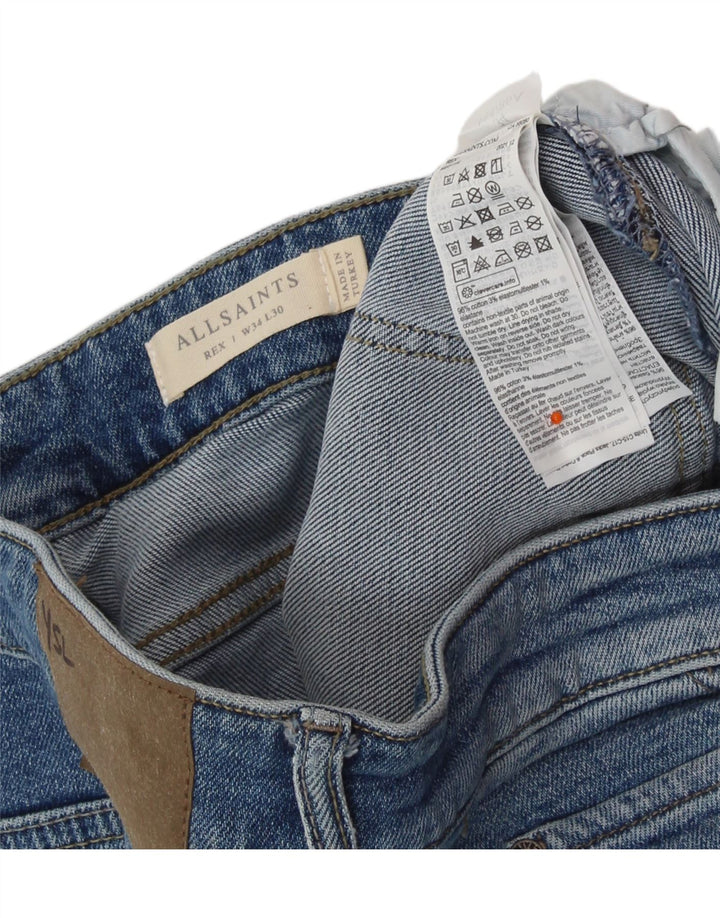 ALL SAINTS Ανδρικό Slim Jeans W34 L30 Blue Cotton