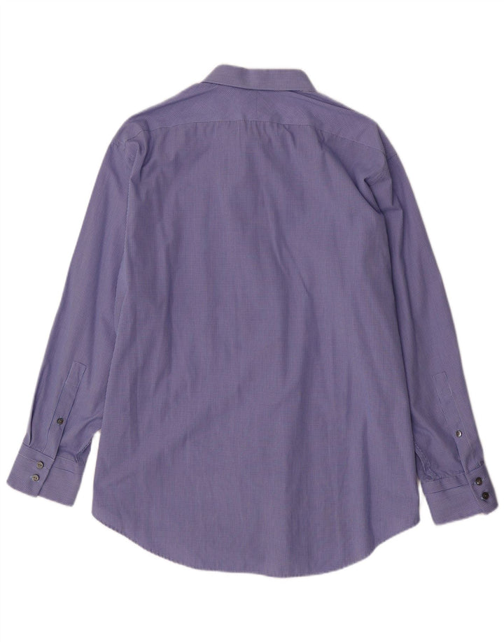 CALVIN KLEIN Ανδρικό πουκάμισο Slim Fit Μέγεθος 17 1/2 XL Blue Check Cotton