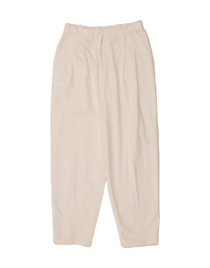 VINTAGE Womens Pegged Chino Trousers W30 L29  White Vintage Vintage and Second-Hand Vintage from Messina Hembry 