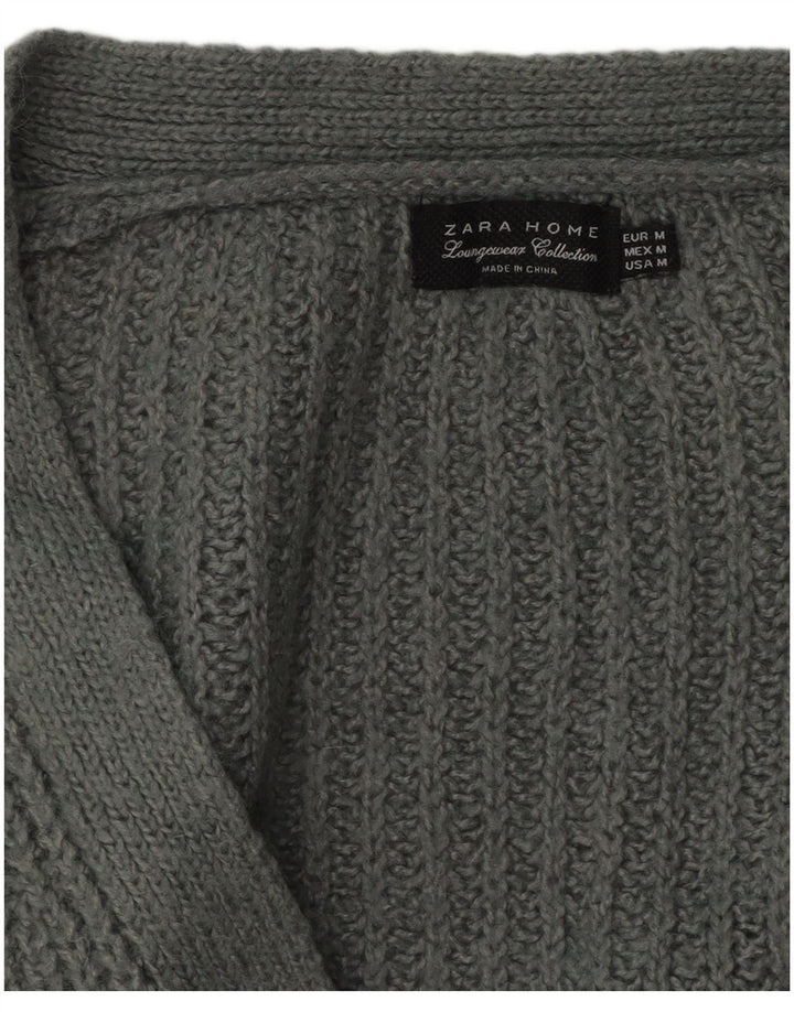 Zara Γυναικείο πουλόβερ ζακέτα oversized UK 14 Medium Grey