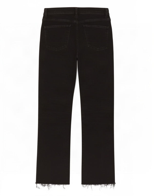 Zara Γυναικείο Crop Straight Jeans EU 38 Small W28 Μαύρο
