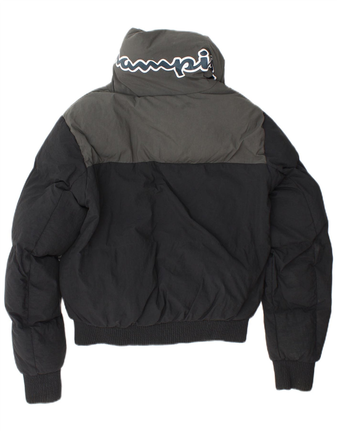 CHAMPION Γυναικείο μπουφάν με γραφική επένδυση UK 6 XS μαύρο χρώμα