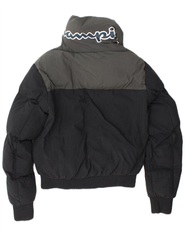 CHAMPION Γυναικείο μπουφάν με γραφική επένδυση UK 6 XS μαύρο χρώμα