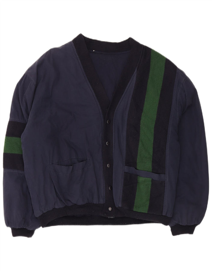 Ανδρικό μπουφάν VINTAGE Bomber UK 42 XL Navy Blue Colourblock