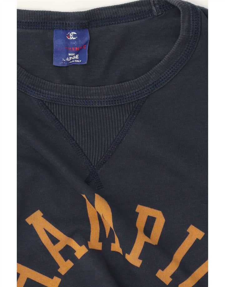 Champion Ανδρικό γραφικό τοπ μακρυμάνικο μεγάλο navy blue