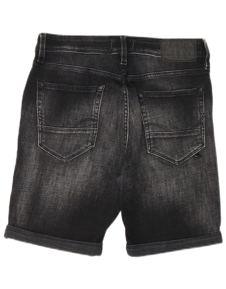 Jack & Jones Ανδρικό τζιν σορτς ταλαιπωρημένο Small W29 μαύρο