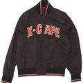 X-Cape Ανδρικό Γραφικό Bomber Jacket UK 40 Μεγάλο Μαύρο Colourblock Πολυαμίδιο