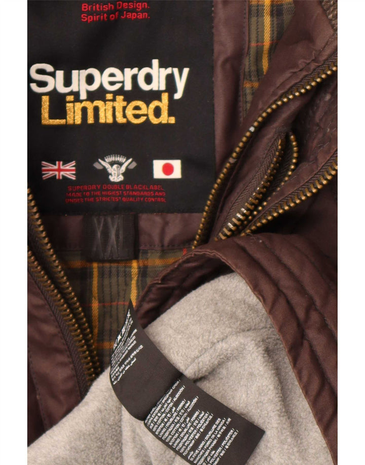 Superdry Ανδρικό μπουφάν Parka με κουκούλα κανονική εφαρμογή 2XL καφέ βαμβακερό