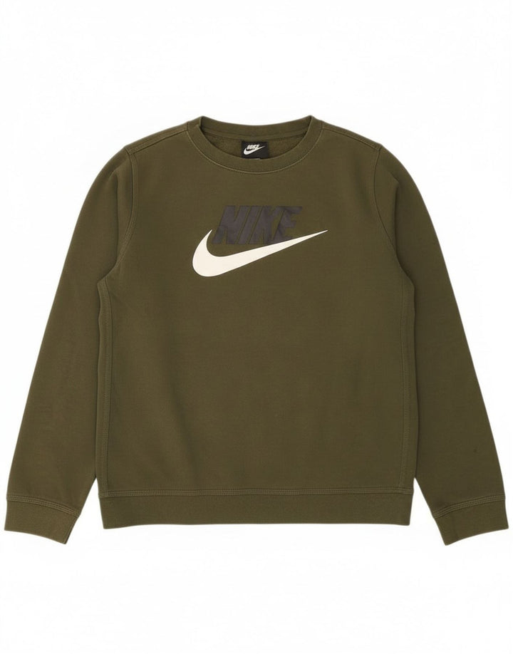 Nike Boys Standard Fit Graphic Φούτερ Jumper 13-14 ετών XL Khaki