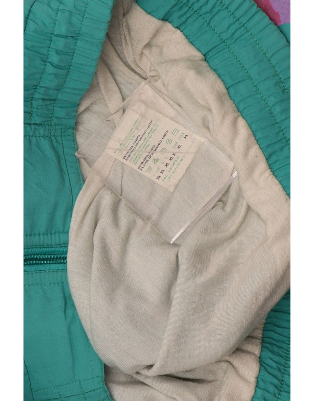 Ανδρική φόρμα VINTAGE Top Jacket XL Turquoise Colourblock Polyester