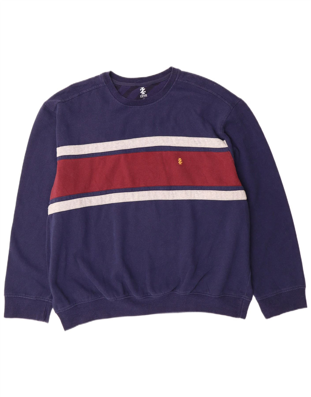 Ανδρικό φούτερ Izod Jumper 2XL Navy Blue ριγέ βαμβακερό