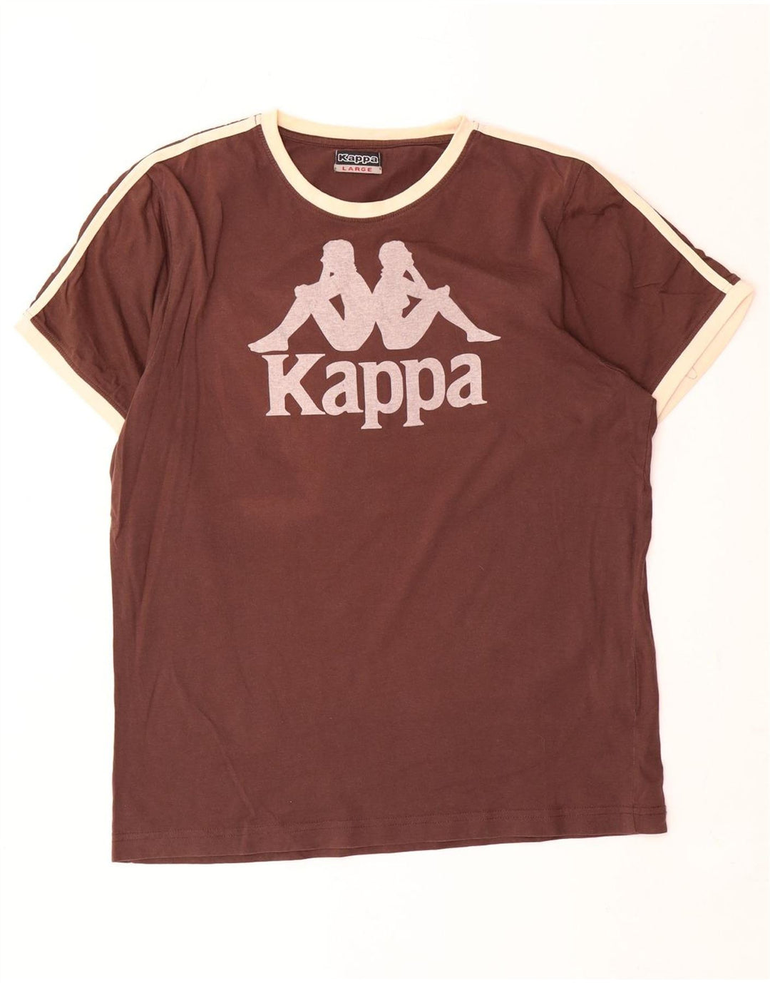 Ανδρικό γραφικό T-Shirt Kappa Top Large Brown Βαμβακερό