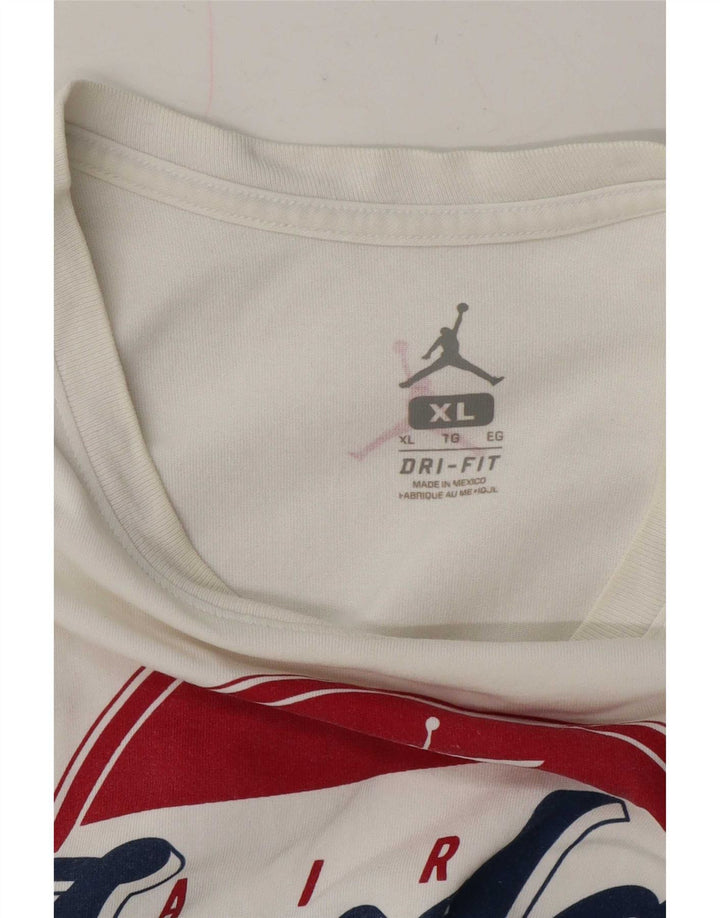 Jordan Ανδρικό γραφικό T-Shirt Top XL Λευκό