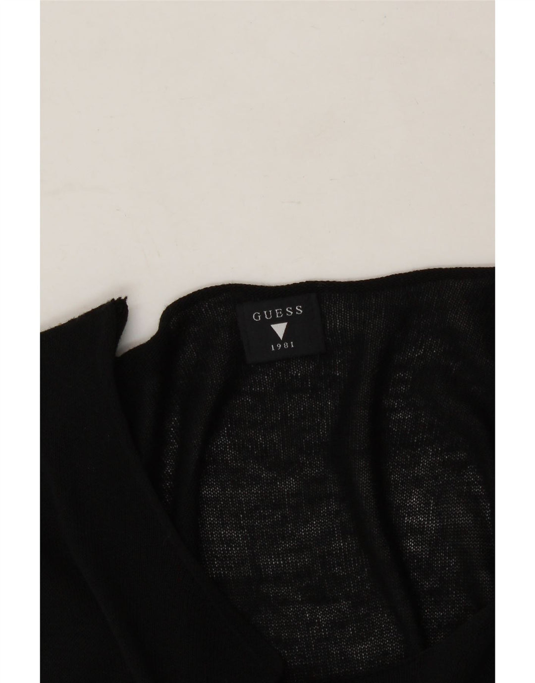 GUESS Womens Blouse Top UK 14 Medium Black Vintage Guess and Second-Hand Guess from Messina Hembry 