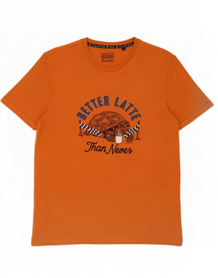 Ανδρικό γραφικό T-Shirt Fat Face Top Μεσαίο πορτοκαλί βαμβακερό