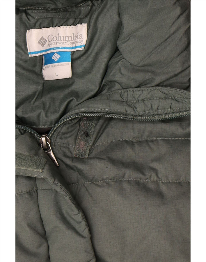 Columbia Γυναικείο παλτό με κουκούλα UK 16 Large Green Polyester