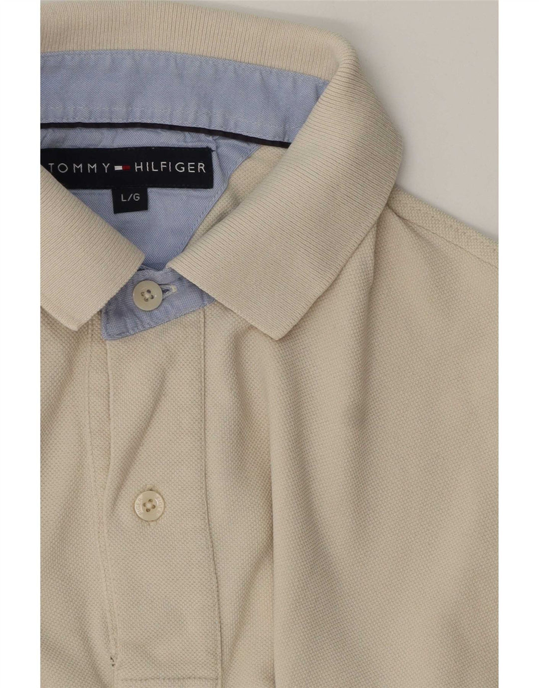 Tommy Hilfiger Ανδρικό Πόλο Μπλουζάκι Μεγάλο Μπεζ