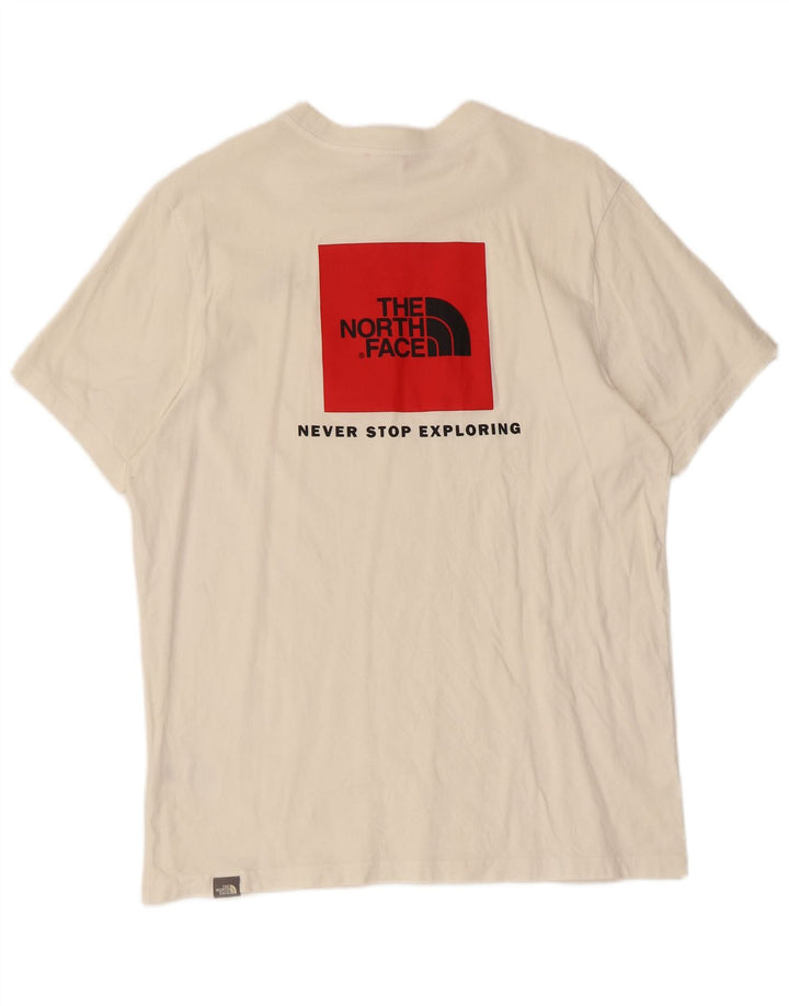 Ανδρικό γραφικό T-Shirt North Face Top από μεσαίο λευκό βαμβακερό