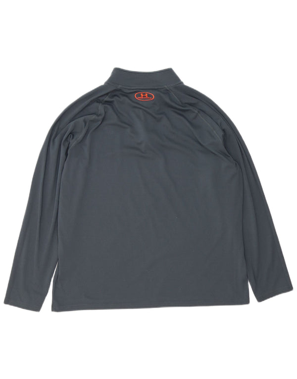 Ανδρική φόρμα πουλόβερ με φερμουάρ Heat Gear Under Armour Top Large Grey