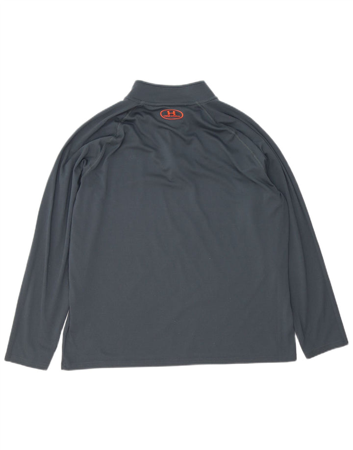 Ανδρική φόρμα πουλόβερ με φερμουάρ Heat Gear Under Armour Top Large Grey
