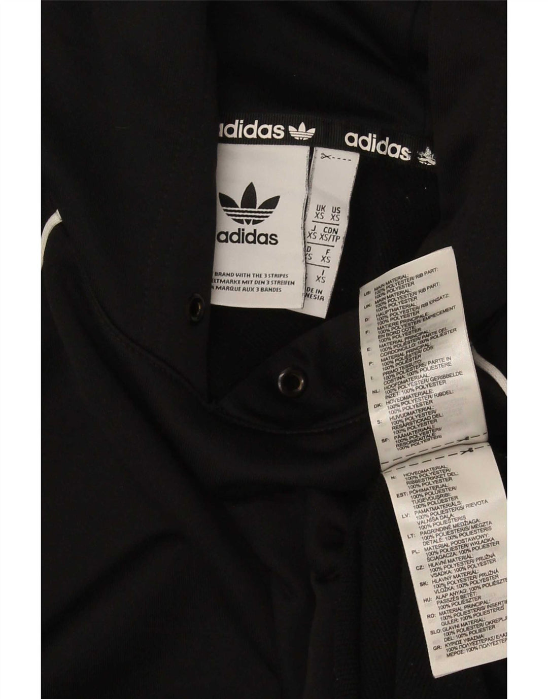 Adidas Ανδρικό Hoodie Jumper XS Μαύρο Πολυεστέρας
