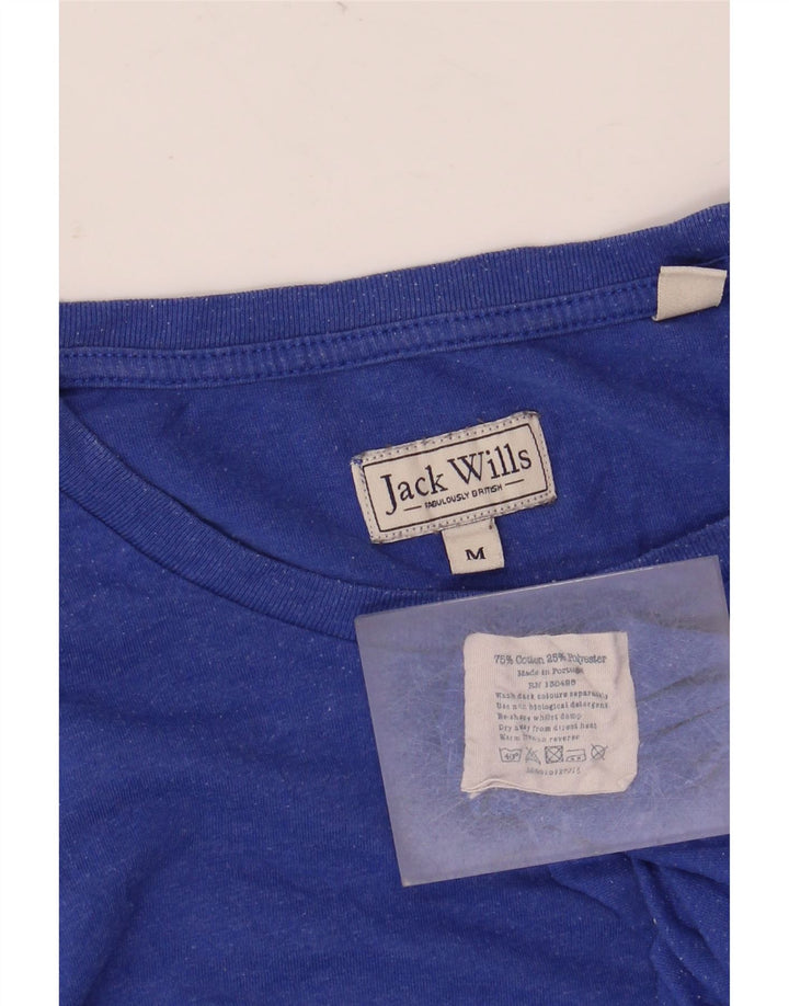 Ανδρικό μπλουζάκι Jack Wills Μπλουζάκι από μεσαίο μπλε βαμβακερό